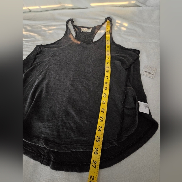 NWT Free People Lo Lo Washed Black Boho Coastal Vacation Swing Tank Oversized S - Picture 11 of 14